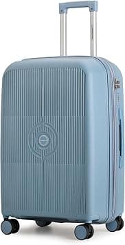 Cabinpro Unisex Expandable PP Fashion Trolley Lightweight Hard-Shell Spinner luggage with 360° Degree 4 Twin Wheel and Double Zippers CP003 (Checked Luggage 28-Inch, Grey Blue) on Amazon - Best Deal Finder