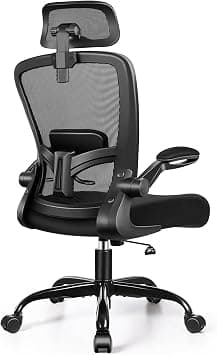 Ergonomic Office Chair, FelixKing Adjustable Headrest Desk Chair with Armrest & High Back & Lumbar Support, Home Office Rolling Swivel Chair, Executive Computer Chair for Office (Black) على Amazon.ae - متتبع الأسعار