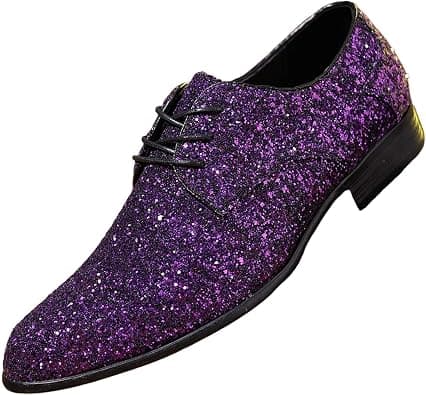Generisch Elegant Men's Lace-Up Shoes in Loafer Style with Shiny Design for Business Formal Occasions Festive Events High Quality على Amazon.ae - متتبع الأسعار
