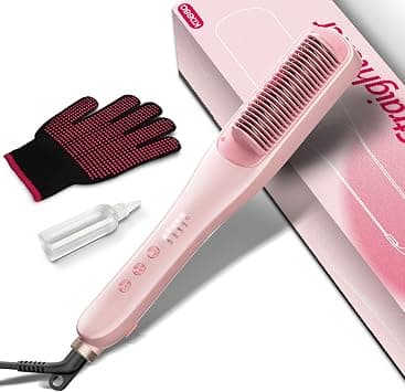 Steam Hair Straightener Brush, 3 in 1 Hair Straightening Brush with 4 Temperature Adjust, Anti Scald Ceramic Hair Straightening Comb Fast Heating for Home, Reduces Damage, Nourishes Hair on Amazon.ae - Price Tracker