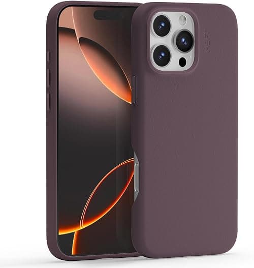 MOFT Mova Case for iPhone 16 Pro Max, Vegan Leather, Magnetic Case, Compatible with MagSafe, Soft Touch, Color Retention, Stain Resistant, Easy to Clean, Bramble on Amazon.ae - Price Tracker