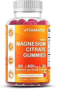 Vitamatic Magnesium Gummies 600mg per Serving - 60 Vegan Gummies - Promotes Healthy Relaxation, Muscle, Bone, & Energy Support on Amazon.ae - Price Tracker