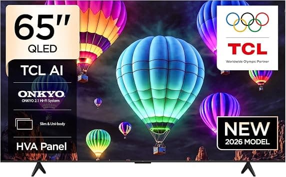 TCL 65T69D Television 65 Inch Smart TV 4K Premium QLED Colorful Quantum Crystal HDR 10+ Gaming Google TV, Dolby Vision Atmos, DTS Virtual:X, MEMC, Game Master with Slim Design (2026 Model) على Amazon.ae - متتبع الأسعار