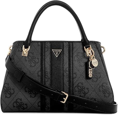 GUESS Womens NOELLE II LUXURY SATCHEL HANDBAG COAL LOGO - Amazon.ae Price Tracker