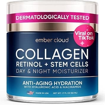 Collagen Face Cream with Stem Cells Retinol Hyaluronic Acid 1.7Oz on Amazon.ae - Price Tracker