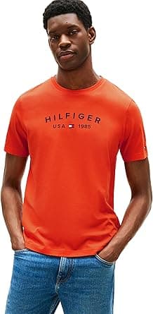 Tommy Hilfiger mens Short Sleeve Cotton Graphic T-shirts With Printed Logo Short Sleeve Cotton Graphic T-shirts With Printed Logo (pack of 1) on Amazon.ae - Price Tracker