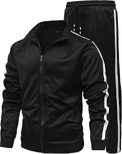 GXAMOY Athletic 2-Piece Tracksuit for Men, Casual, Zip-Through Jogging Sweatsuit for Workout/Sports, Set, Sportswear - Amazon.ae Price Tracker