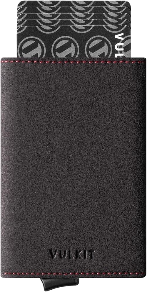 VULKIT Credit Card Holder RFID Blocking Mens Leather Bifold Card Wallet Automatic Pop Up for 9 Cards with ID Window & Coin Pocket on Amazon.ae - Price Tracker