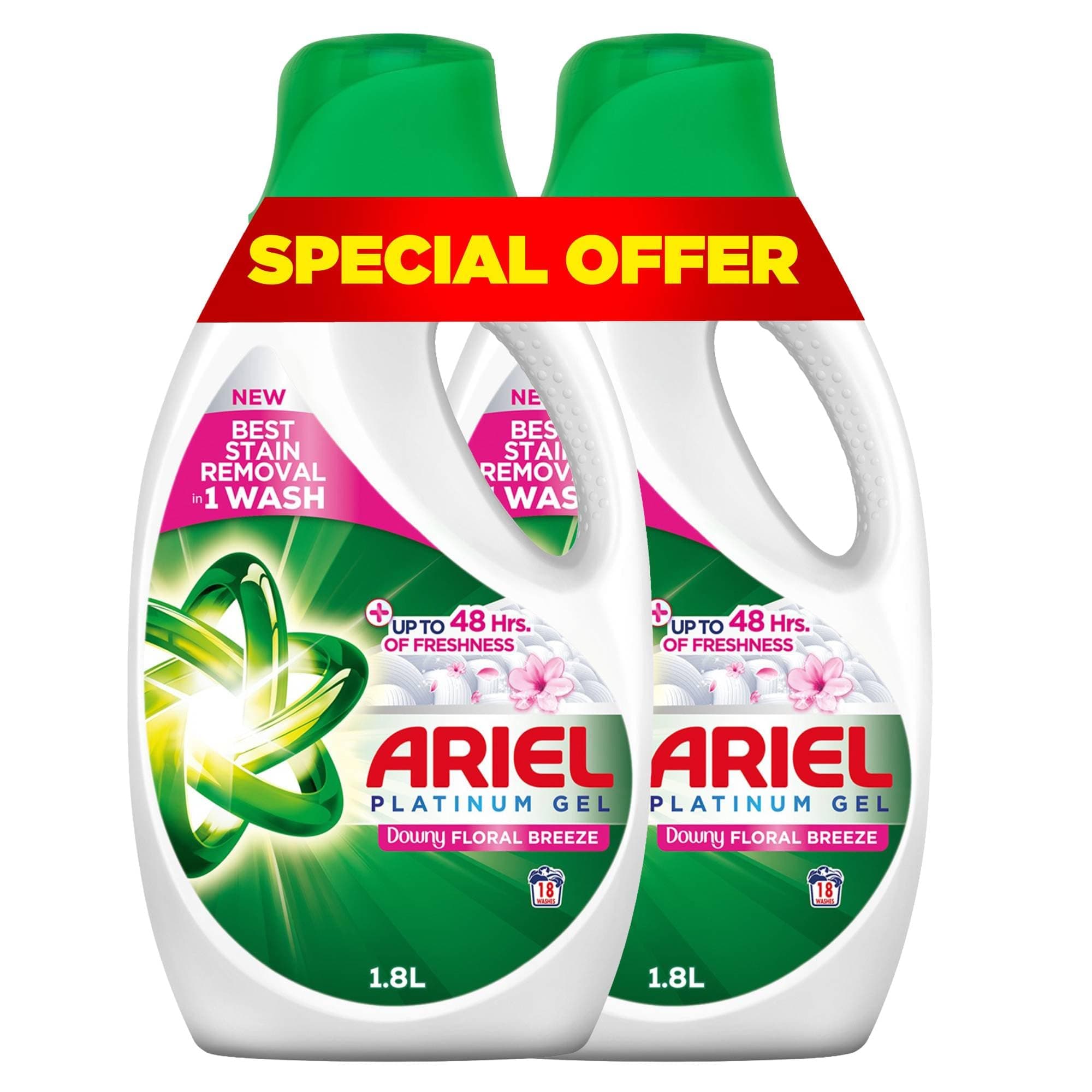 Ariel Floral Breeze Laundry Detergent Power Gel 1.8L x 2, Dual Pack on Amazon.ae - Price Tracker