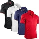 Albert Morris Mens Striped Short Sleeve Polo Shirts 4 Pack - Best Deal Finder