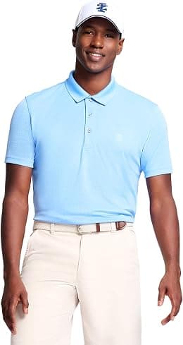 IZOD Men's Performance Golf Grid Polo - Best Deal Finder