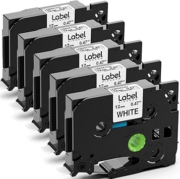 Label KINGDOM TZe-231 Compatible with Brother Label Printer Tape 12mm 0.47 P Touch Label Tape H110 1/2 Inch x 23 Ft Black on White for Brother Label Maker PT-H110 D200 D210 D600, 5-Pack - Amazon.ae Price Tracker