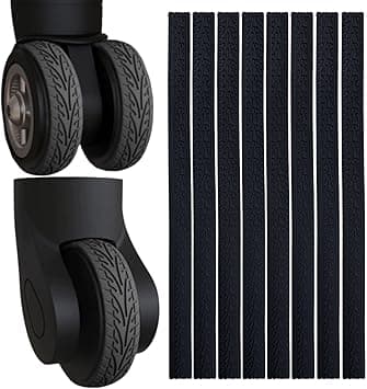 KASTWAVE Luggage Wheel Covers, 8 Pcs Silent Noise Reduction Shock Absorbing Caster Cover, Protection Luggage Compartment Wheel Protection Cover, Wheel Protector Covers for Suitcase (Black) on Amazon.ae - Price Tracker