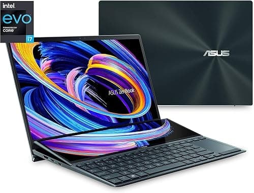 ASUS ZenBook Duo 14 UX482 14” FHD NanoEdge Touch Display, Intel Evo Platform, Core i7-1195G7, 8GB RAM, 512GB PCIe SSD, Innovative ScreenPad Plus, Windows 10 Home, Celestial Blue, UX482EAR-DB71T على Amazon.ae - متتبع الأسعار