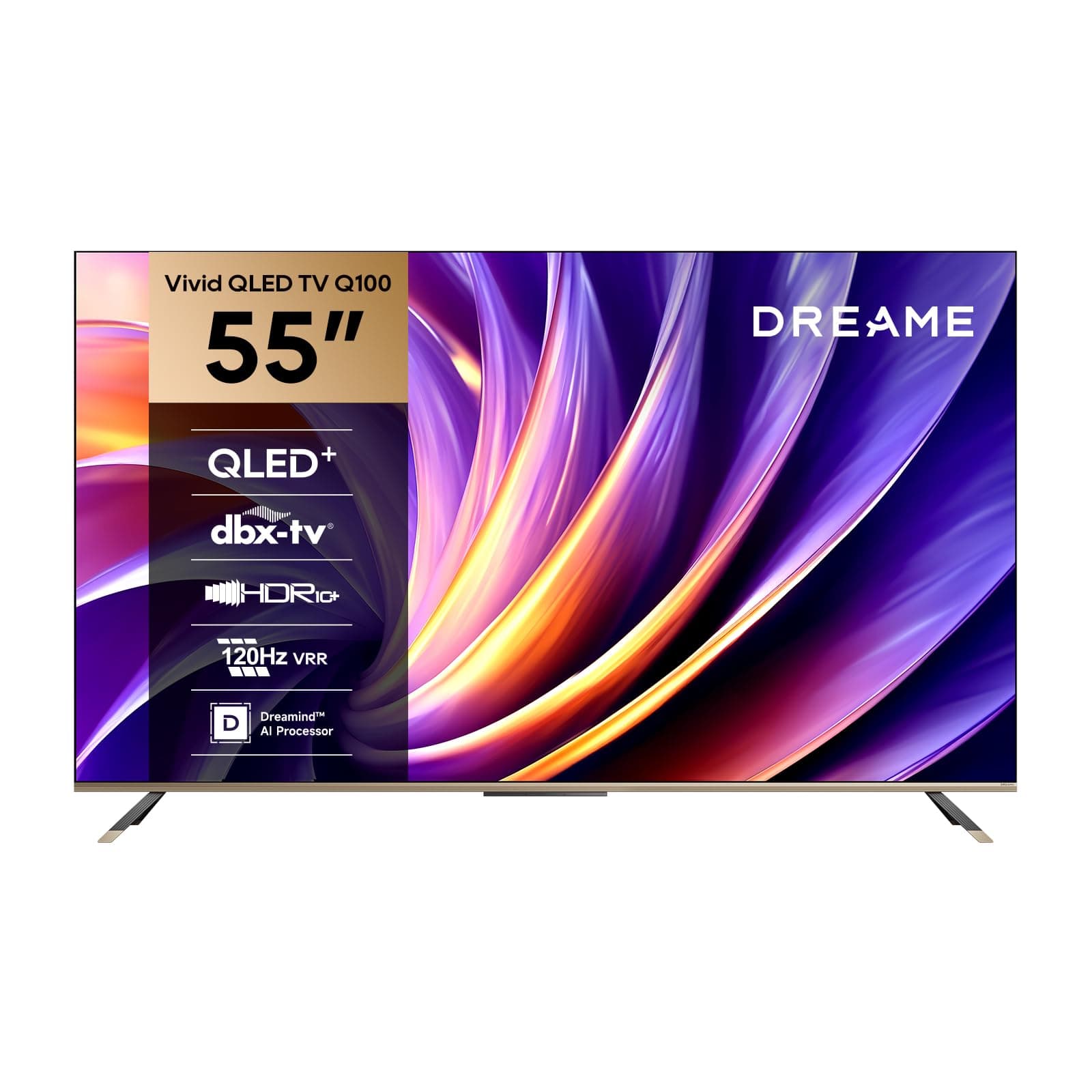 Dreame 55 inch Vivid QLED 4K Smart TV,Dolby Vision & Atmos, HDR10+/HLG, 144Hz MEMC Motion, Dreamind AI Processor, Google TV OS, Voice Control, WiFi 5G & Bluetooth 5.1 on Amazon.ae - Price Tracker