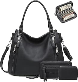 Hobo Bags for Women Handbags Purse Large Ladies Crossbody Purses Shoulder Bag Boho Designer 3pcs Set Faux Leather - Best Deal Finder