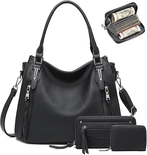 Hobo Bags for Women Handbags Purse Large Ladies Crossbody Purses Shoulder Bag Boho Designer 3pcs Set Faux Leather on Amazon.ae - Price Tracker