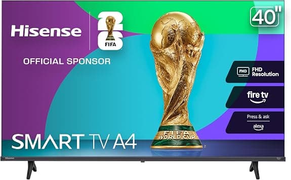Hisense 40-Inch Class A4 Series FHD 1080p Smart Fire TV (40A4NF, 2025 Model) - DTS Virtual: X, Slim Bezel Design, Alexa Built in - متتبع أسعار Amazon.sa