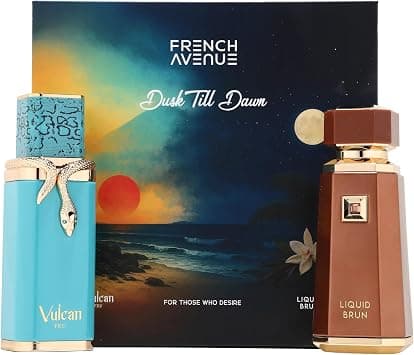 French Avenue Dusk Till Dawn Combo Pack Eau De Parfum(EDP) - Perfume Gift Set For Men, 2 Bottles - Liquid Brun Vulcan Feu على Amazon.ae - متتبع الأسعار
