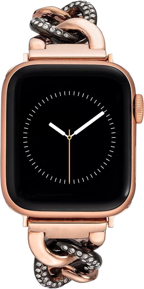 Anne Klein Fashion Chain Bracelet for Apple Watch, Secure, Adjustable, Apple Watch Replacement Band, Fits Most Wrists on Amazon.ae - Price Tracker