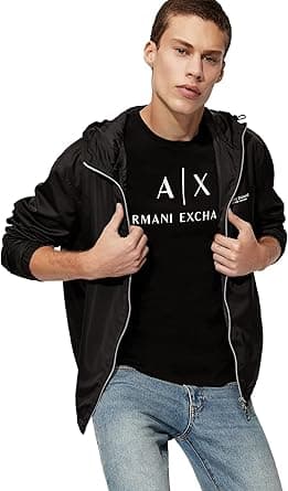 Armani Exchange Mens Logo Crew Neck Short Sleeve Jersey T-shirt T-Shirt on Amazon.ae - Price Tracker