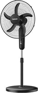 Holmes 18" Oscillating Stand Fan, 3 Speeds, Quiet Operation, Adjustable Height, 75° Oscillation, 25° Head Tilt, 5 Blades, Ideal for Home, Bedroom, Living Room, Office, Gym, and Kitchen - Black on Amazon.ae - Price Tracker
