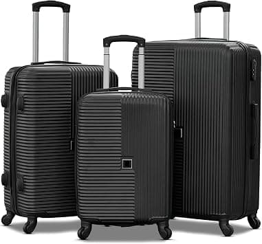 Hard Shell Horizo Vertic ABS Lightweight 3 PCS SET (20/24/28 Inch) Luggage, Combination Lock, Suitcase على Amazon.ae - متتبع الأسعار