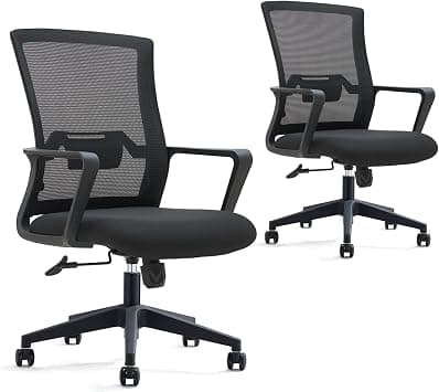 VOFFOV 606B Office Chair for Home, Desk Chair with Adjustable Height & Reclining Function,Computer Chair with Breathable Mesh 360°Swivel Rocking Function,Black on Amazon.ae - Price Tracker