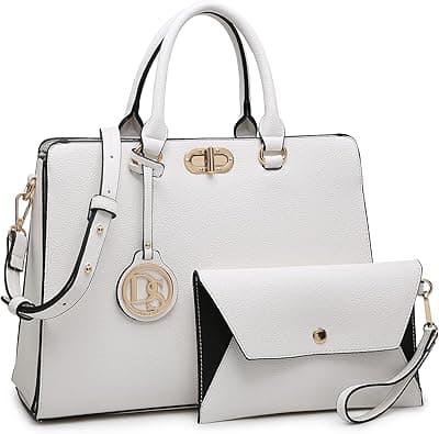 Dasein Women Handbags Fashion Satchel Purses Top Handle Tote Work Bags Shoulder Bags with Matching Clutch 2pcs Set on Amazon.ae - Price Tracker