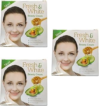 Fresh & White Beauty Cream Original 30g (Pack of 3) - Dark Circle and Acne Removal, Skin Whitening for Face & Body - Nighttime Skincare with Avocado & Honey - Suitable for Men & Women - Amazon.ae Price Tracker