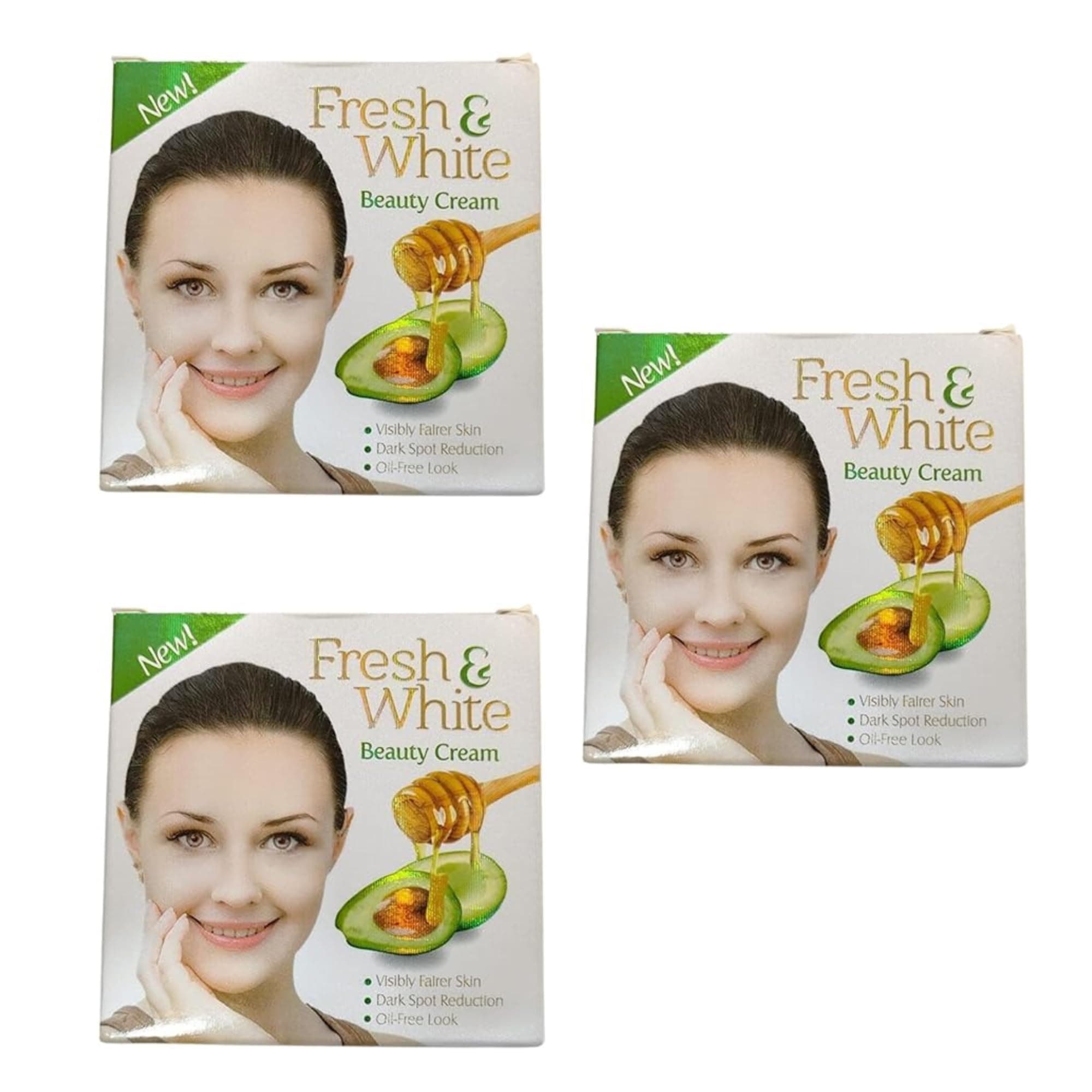 Fresh & White Beauty Cream Original 30g (Pack of 3) - Dark Circle and Acne Removal, Skin Whitening for Face & Body - Nighttime Skincare with Avocado & Honey - Suitable for Men & Women on Amazon.ae - Price Tracker