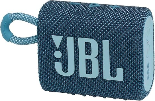JBL Go 3 Portable Waterproof Speaker with Pro Sound, Powerful Audio, Punchy Bass, Ultra-Compact Size, Dustproof, Wireless Bluetooth Streaming, 5 Hours of Playtime - Blue, JBLGO3BLU - Best Deal Finder