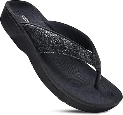 AEROTHOTIC Women's Orthotic Comfort Thong Style Flip Flops Sandals With Arch Support For Comfortable Walk on Amazon.ae - Price Tracker