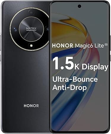 Magic 6 Lite 5G Smartphone | 512GB ROM + 8GB RAM | 6.78" AMOLED 120Hz Display | 108MP Triple Camera | Snapdragon 6 Gen 1 | Android 13 | 5300mAh Battery | Dual SIM | NFC | Magic OS 7.2 (Midnight Black) on Amazon.ae - Price Tracker