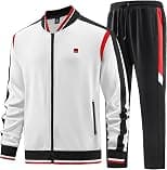 W JIANWANG Men's Casual Tracksuits Long Sleeve Jogging Suits Sweatsuit Sets Track Jackets and Pants 2 Piece Outfit - Best Deal Finder