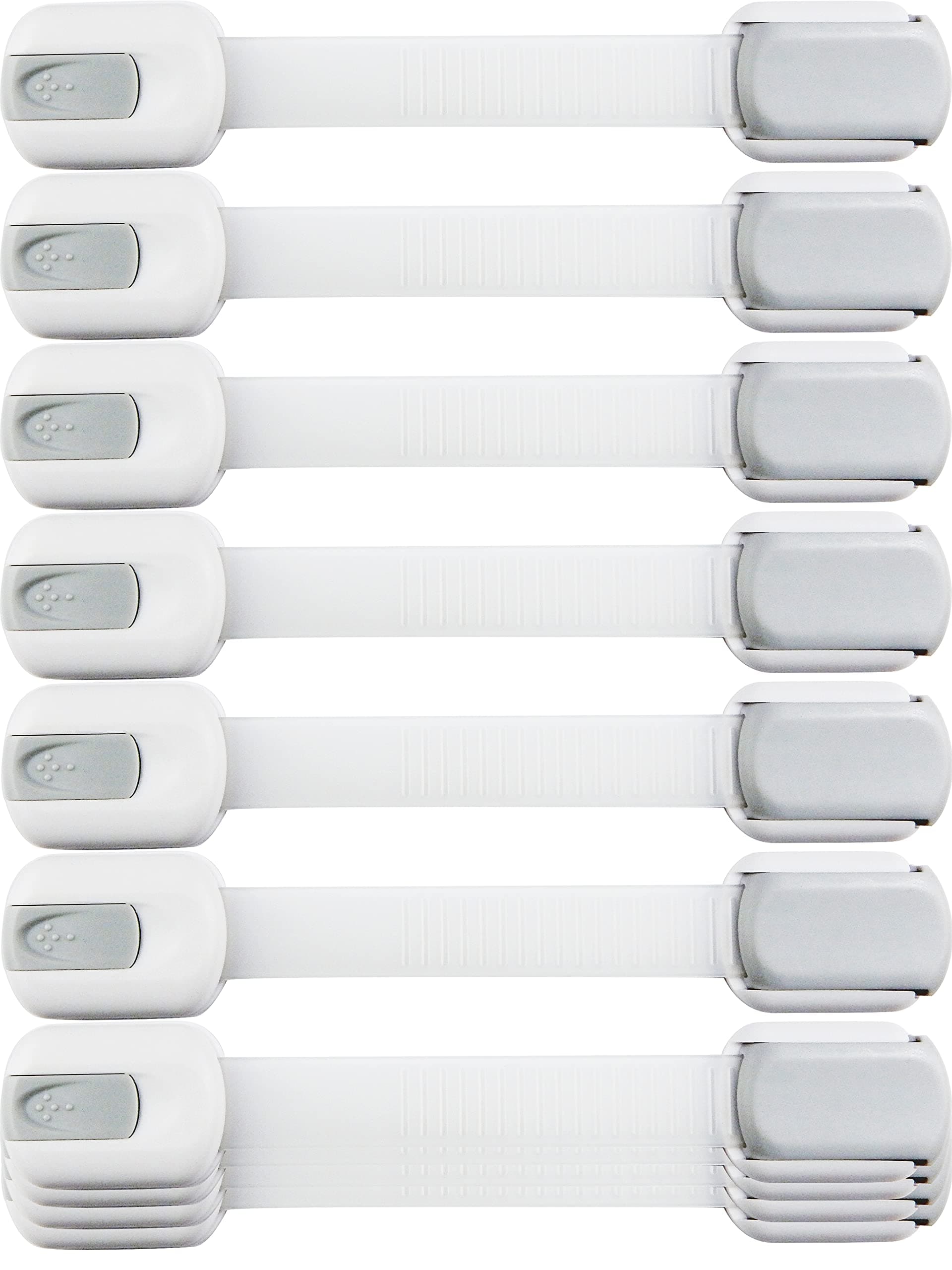 Wappa Child Safety Strap Locks (10 Pack) Baby Locks for Cabinets and Drawers, Toilet, Fridge & More. 3M Adhesive Pads. Easy Installation, No Drilling Required, White/Gray on Amazon.ae - Price Tracker