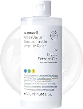 Green Caviar Moisture Lock In Ampoule Toner, for Sensitive Dry Skin, Deep Hydration and Soothing, Niacinamide, Hyaluronic Acid, Panthenol, Fragrance-Free, Korean Skin Care | 300ml / 10.14 fl oz - دليلك لأفضل العروض