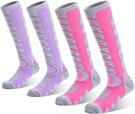 Excefore 2 Pairs Merino Wool Ski Socks Warm Performance Socks Thick Socks,for Skiing, Snowboarding, Outdoor Sports على Amazon.ae - متتبع الأسعار