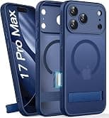 Vihibii for iPhone 17 Pro Max Magnetic Case with Stand, Blue - Best Deal Finder