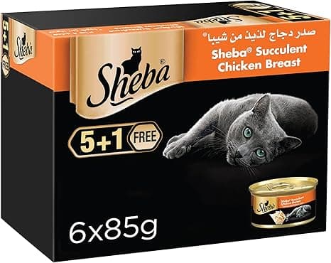 Sheba Cat Food Succulent Chicken Breast Can, Pack of 6x85g (Packaging may vary) on Amazon.ae - Price Tracker