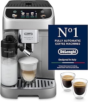 De'Longhi Coffee Machine MAGNIFICA PLUS Fully Automatic Espresso Machine with 24+ Hot & Iced Beverages, Color Touch Display, 13 Grinder Settings, LatteCrema, Twin Shot ECAM322.70.SB (Made in Europe) on Amazon.ae - Price Tracker