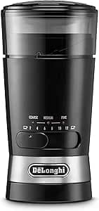 De'Longhi Electric Coffee & Spices Grinder Mill With Stainless Steel Blade , & 3 Grinding Level Settings , 12 Cups Capacity , KG210 , Black on Amazon.ae - Price Tracker