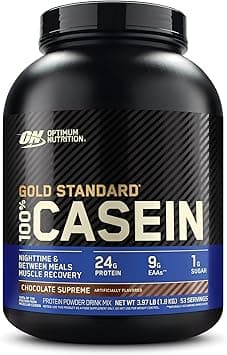 Optimum Nutrition (ON) Gold Standard 100% Micellar Casein Protein Powder,24 Grams of Protein,Slow Digesting,Helps Keep You Full,Overnight Muscle Recovery-Chocolate Supreme,3.97 Lbs,53 Servings(1.8 KG) - Amazon.ae Price Tracker
