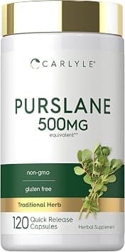 Carlyle Purslane Capsules | 500mg | 120 Count | Portulaca Oleracea Extract | Non-GMO, Gluten Free Supplement on Amazon.ae - Price Tracker