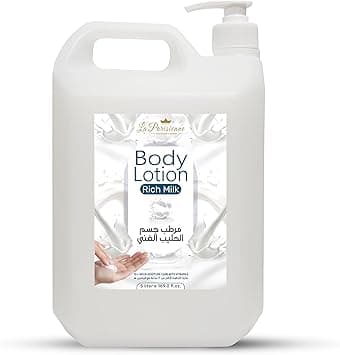 La Parisienne Premium Luxury Body Lotion For All Skin Types Paraben Free, 48hrs Moisturisation with Fresh Hydrated Skin, For Men & Women (Rich Milk, 5 Liter) - Amazon.ae Price Tracker