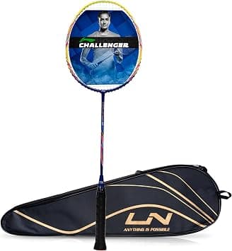 Li-Ning Challenger Boost Carbon Graphite Strung Badminton Racquet, 84 Grams, 30 Lbs String Tension and Free Full Cover على Amazon.ae - متتبع الأسعار