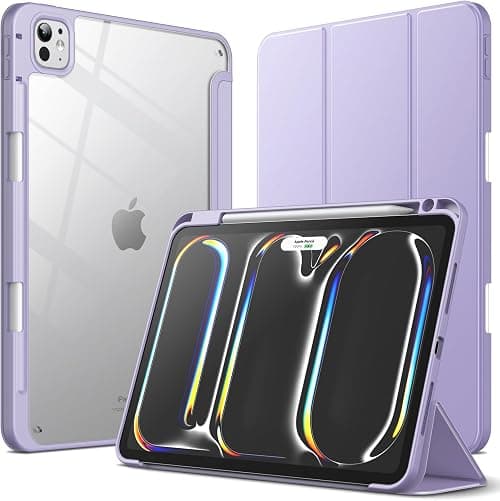 JETech Case for iPad Pro 11" M5/M4, Purple | Cover for 2025/2024 Model, Clear Transparent Back, Pencil Holder, Slim Shockproof Protection, Tri-Fold Stand, Auto Wake/Sleep on Amazon.ae - Price Tracker