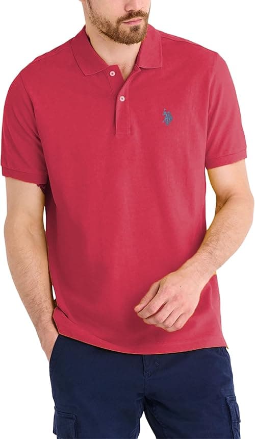 U.S. POLO ASSN. mens Solid Cotton Pique Polo With Small Pony Solid Cotton Pique Polo With Small Pony on Amazon.ae - Price Tracker