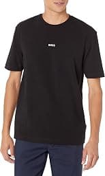 Hugo Boss mens Center Logo Regular Fit T-shirt T-Shirt - Best Deal Finder