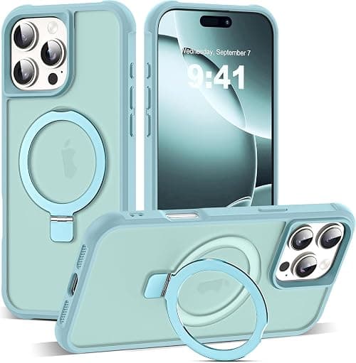 ELEPIK for iPhone 16 Pro Max Case with Adjustable Ring Stand, [Compatible with MagSafe] [Wireless Charging Compatible] Military Grade Magnetic Protective Phone Cover for iPhone 16 Pro Max, Blue on Amazon.ae - Price Tracker